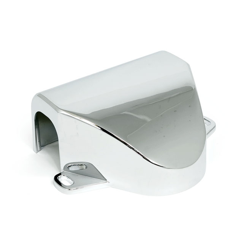 HANDLEBAR CLAMP COVER. CHROME ALUMINUM. REPRODUCTION. WITHOUT CENTER H 515045