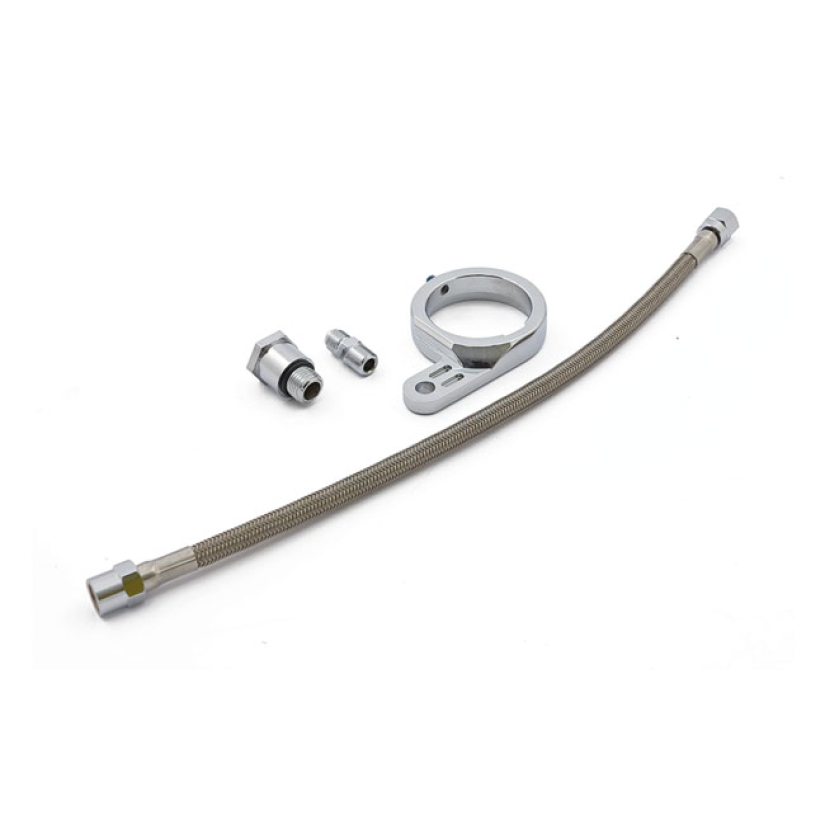 BRAIDED STEEL OIL LINE & BRACKET KIT COMPLETE WITH ALL REQUIRED COMPON 515357