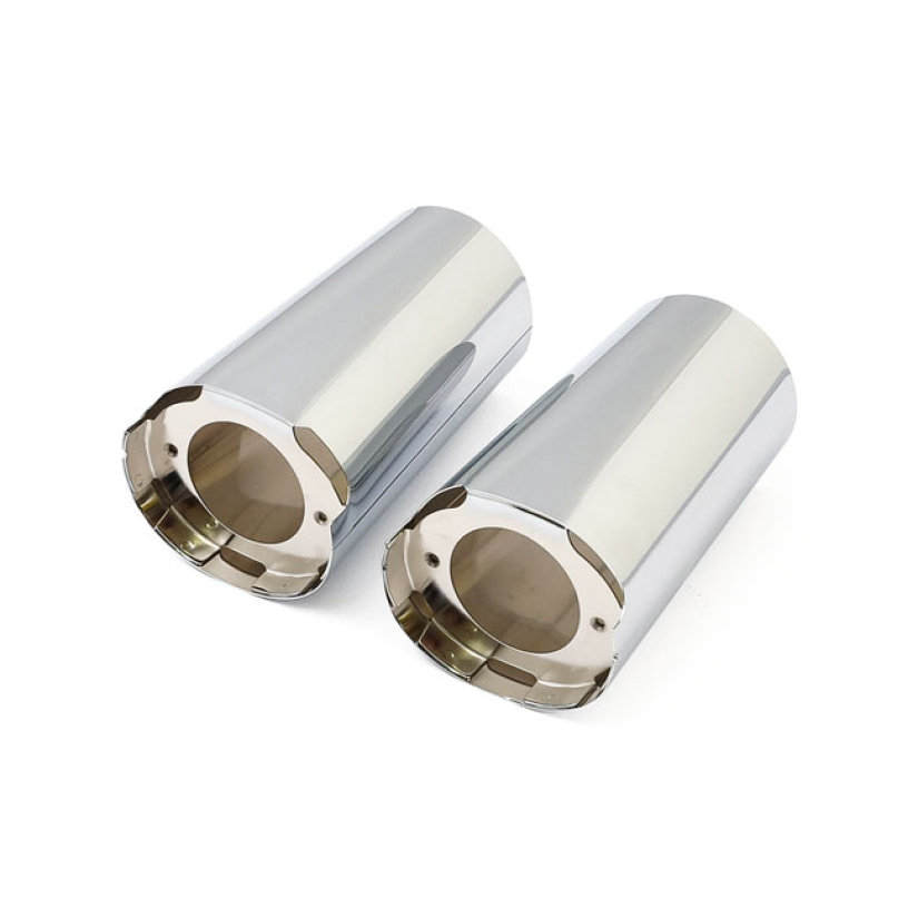 UPPER FORK SLIDER COVERS. CHROME STANDARD LENGTH. OEM REPLACEMENT REFE 515474