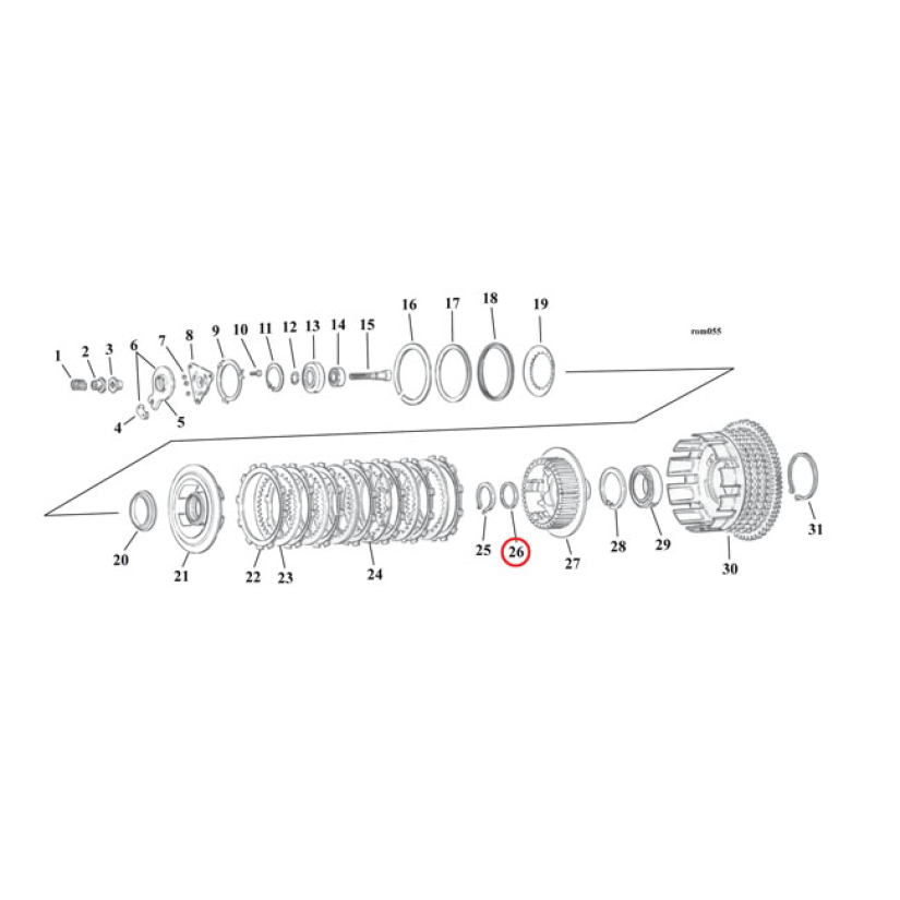 SPACER, CLUTCH HUB 515516