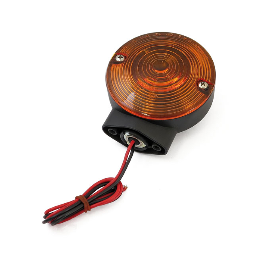 TURN SIGNAL ASSY, FRONT. AMBER LENS - FRONT  - AMBER LENS  - BLACK HOU 515677