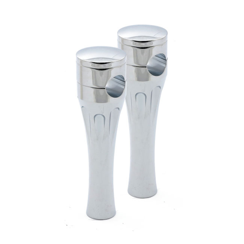 TALON ALUMINUM RISER KIT, 6" RISE. CHROME CHROME PLATED ALUMINUM. CNC 515904