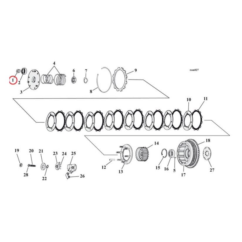 CLUTCH COLLAR, THRUST BEARING  71-E84 XL SPORTSTER (NU) 515925