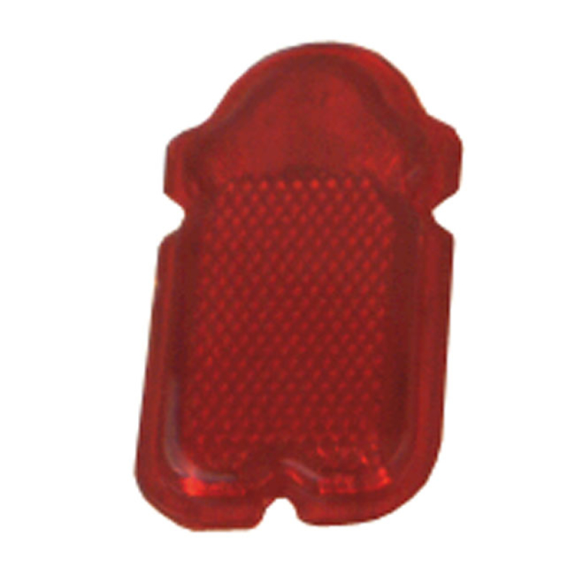 REPLACEMENT LENS, 47-54 TOMBSTONE TAILLIGHT - RED - PLASTIC - ECE APPR 516090