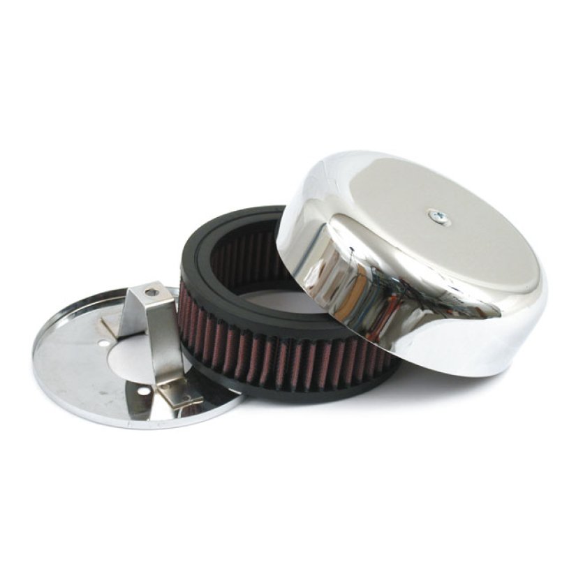 K&N, AIR CLEANER ASSEMBLY. CHROME BONNET 5.25" (133MM) 516263
