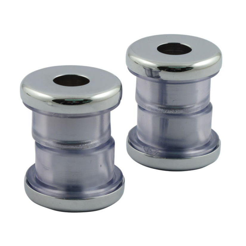 HANDLEBAR DAMPER KIT, CLEAR POLYURETHANE CHROME WASHERS 73-17 BIG TWIN 516576