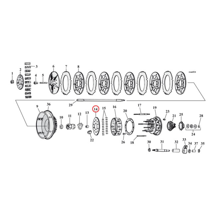 BEARING RETAINER PLATE, CLUTCH HUB 516600