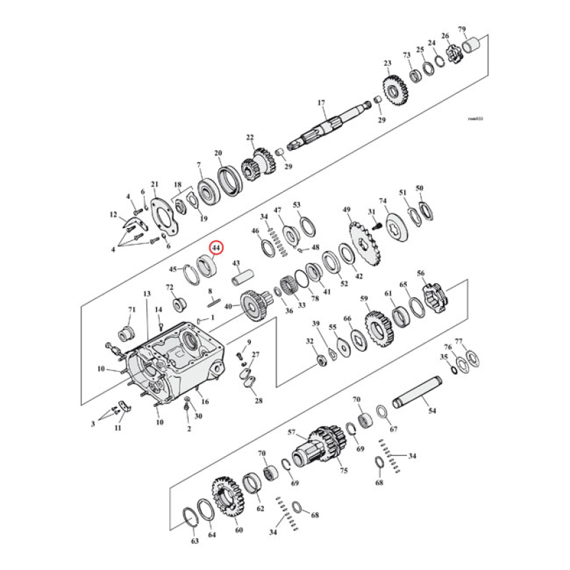 JIMS OUTER RACE, MAINDRIVE GEAR. STD 517101