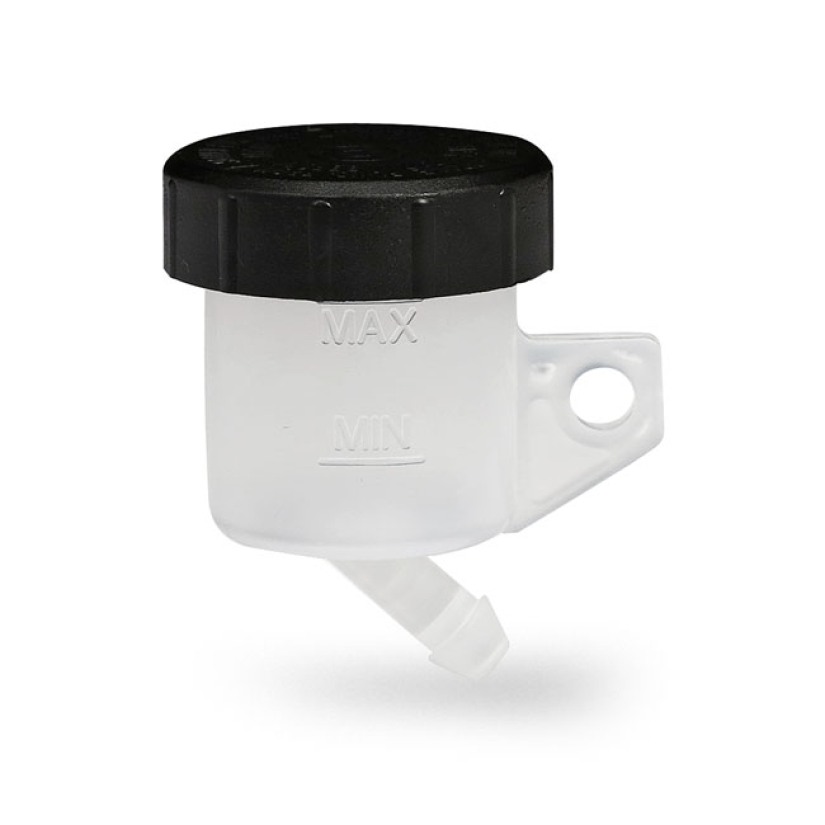 TRW REMOTE BRAKE FLUID RESERVOIR WITH 45 DEGREE OUTLET USED IN CUSTOM 517167