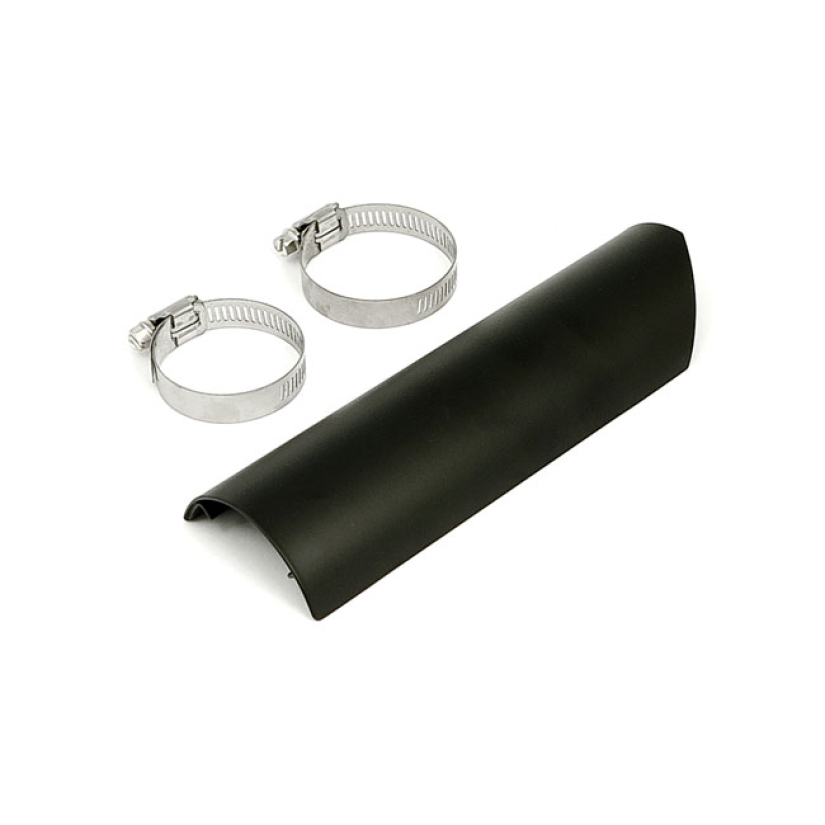 FL 2-1 EXHAUST HEADER HEATSHIELD. LOWER RIGHT, REAR BLACK REPLICA STYL 517897