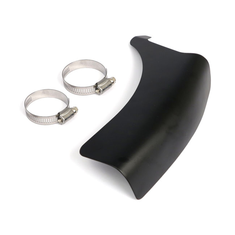 FL SHOVEL HORIZONTAL CROSSOVER HEAT SHIELD BLACK USED AS REPLACEMENT L 517898