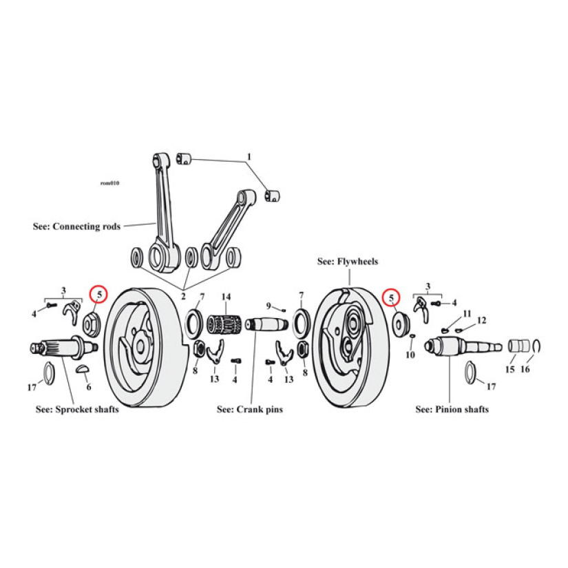 NUT, CRANKPIN 517915