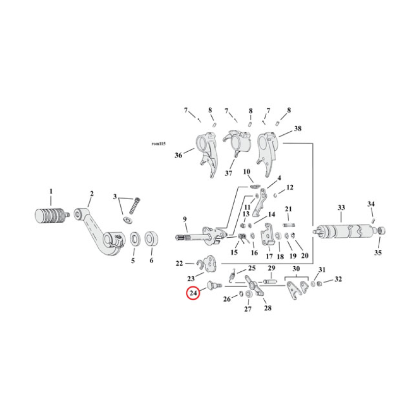 SCREW, DETENT ARM TRANSMISSION 1 USED. OEM REPLACEMENT REFERENCE 34486 517937
