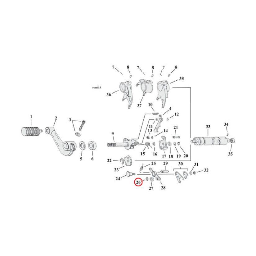 EASTERN RET. RINGS, DETENT ARM. TRANSM. 517938