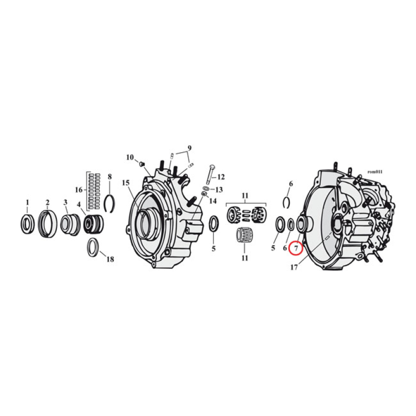 JIMS, PINION SHAFT BUSHING. STD +.010" WITH LOCKING DETENTS. STEEL. IN 518134