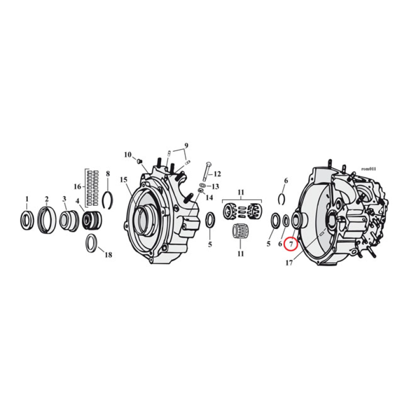 JIMS, PINION SHAFT BUSHING. +.032" WITH LOCKING DETENTS. STEEL. IN CRA 518136