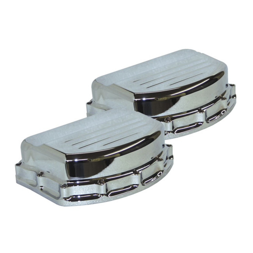 PAUGHCO PANHEAD ROCKER COVERS. CHROME 518665