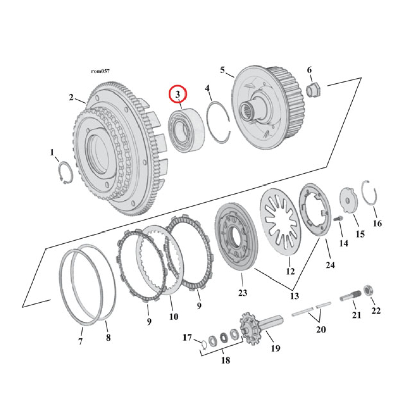 BEARING, CLUTCH HUB (DOUBLE ROW) 518779