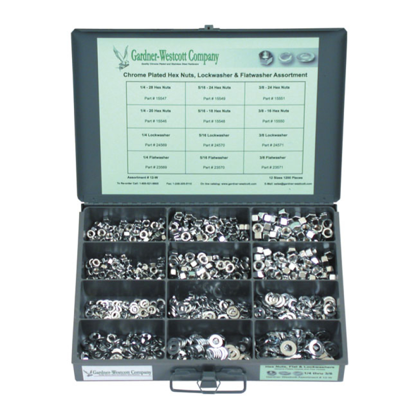 GW HEX NUT AND WASHER ASSORTMENT TRAY 519250
