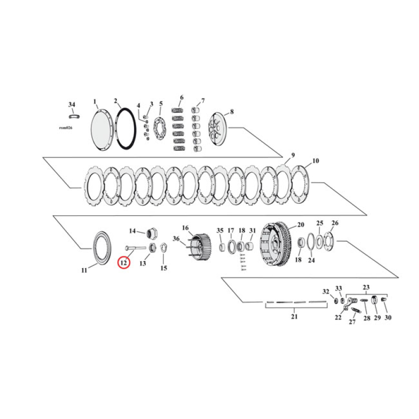 CLUTCH RELEASE ROD SET 519800