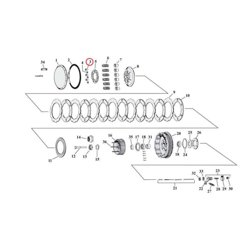 NUT, CLUTCH HUB STUD 519825