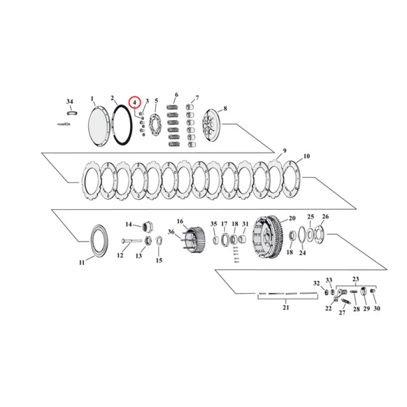 NUT, CLUTCH HUB STUD 519830