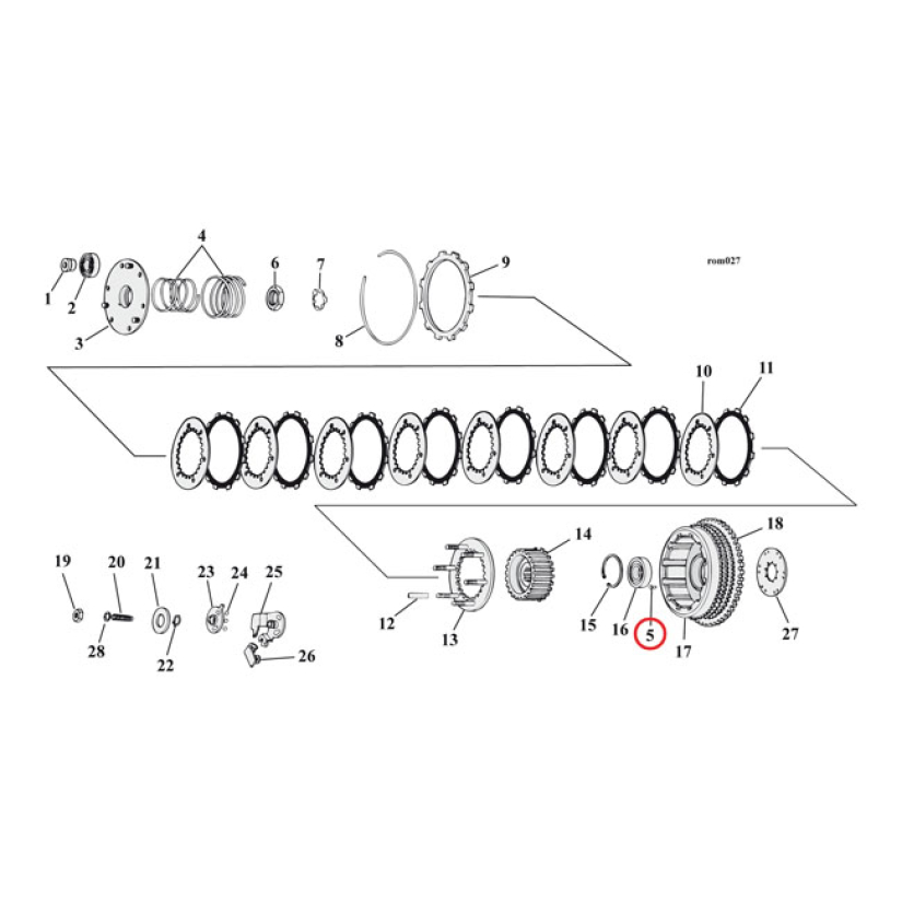 RIVETS, RACHET PLATE. CLUTCH 519845