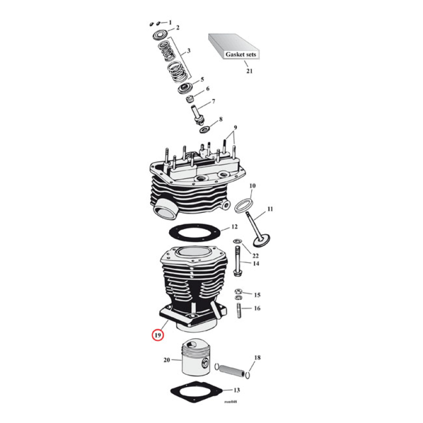 CYLINDER 74" PANHEAD, REAR 520055