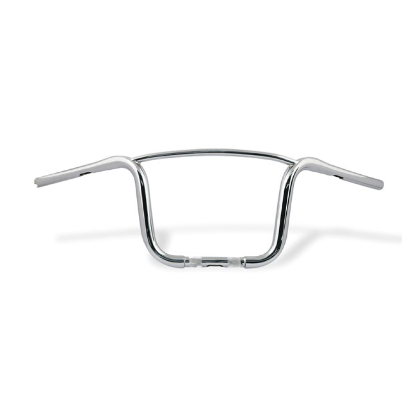 PAUGHCO, 1-1/4" APEHANGER WITH CROSSBAR, 11" RISE CHROME; STEEL; DIMPL 520379