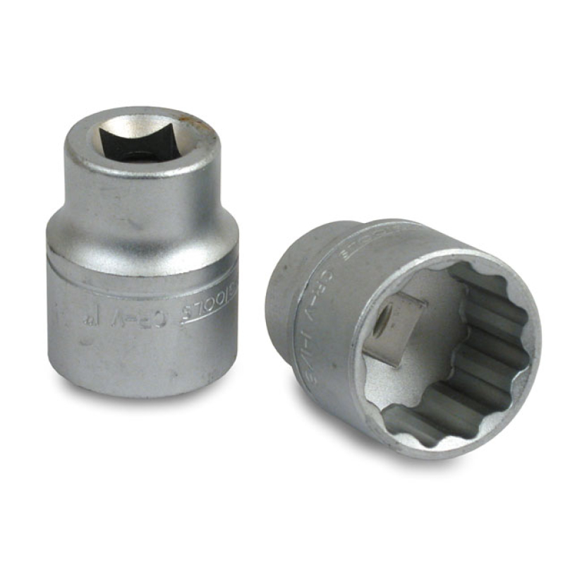 TENGTOOLS, SOCKET 1" 12-POINT SOCKET WITH 1/2" DRIVE. CHROME VANADIUM; 521041