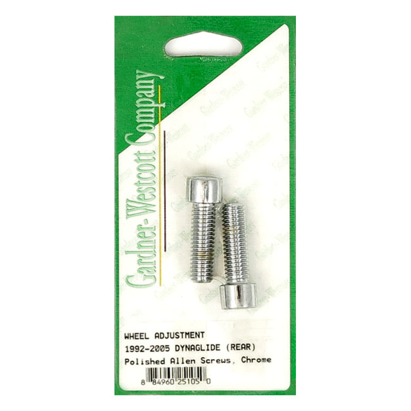 AXLE ADJUSTER KIT POLISHED CHROME PLATED; REAR 92-05 DYNA (NU) 521171