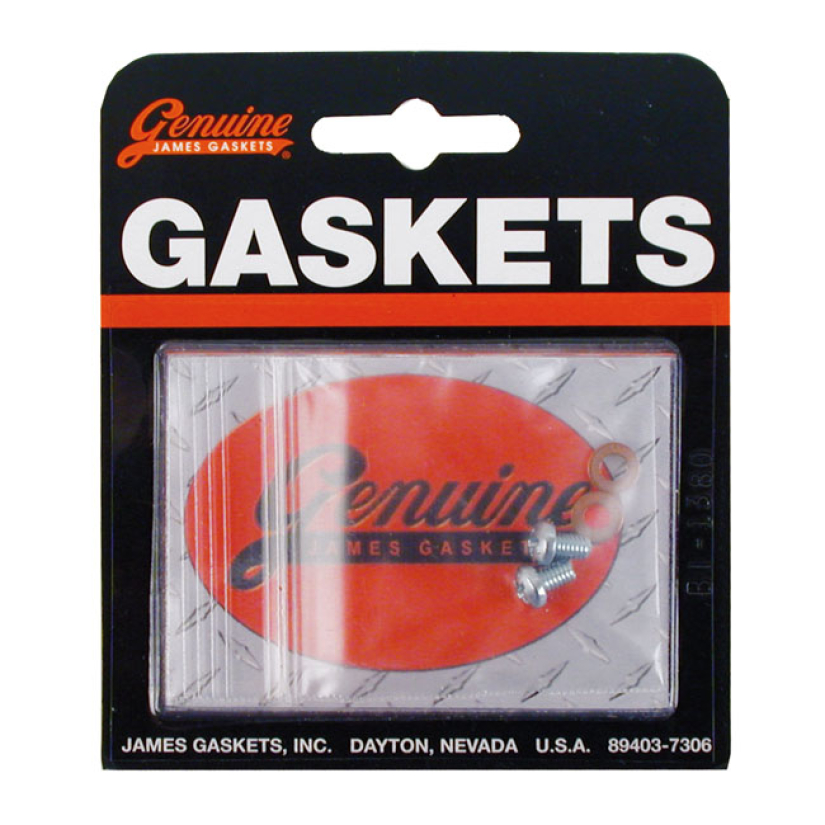 JAMES GASKETS, FORK SLIDER DRAIN SCREWS. ZINC PHILLIPS ZINC PLATED. OE 526091