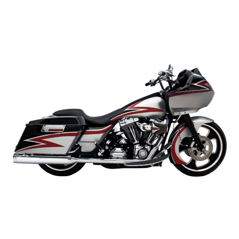 SUPERTRAPP, STOUT 4" SLIP-ON MUFFLER SET. CHROME 526509