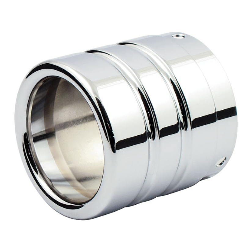 KERKER, GROOVED BILLET END CAP. CHROME 526753