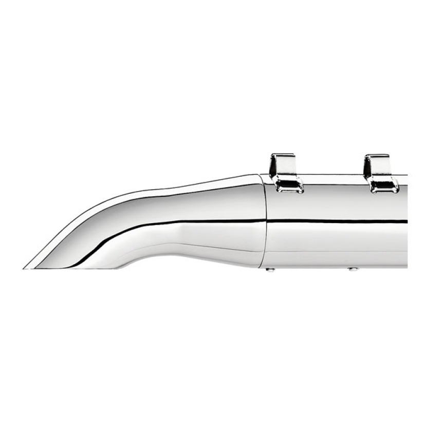 SUPERTRAPP, 2-1/2" TAPERED TURN DOWN/OUT. CHROME 526771