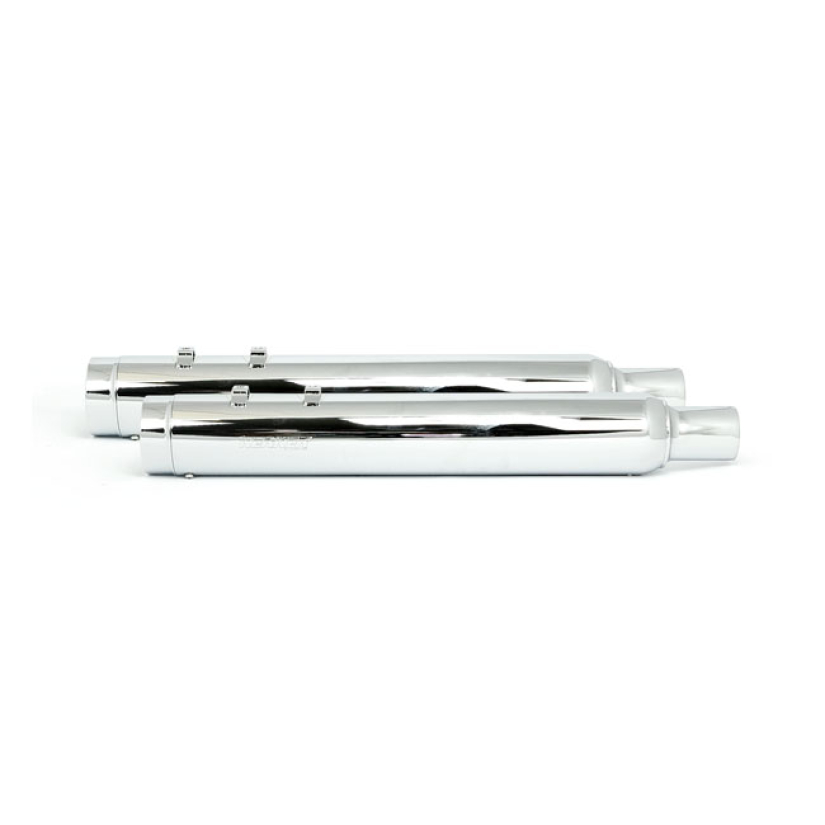 KERKER, STOUT 4" SLIP-ON MUFFLER SET. CHROME 526870
