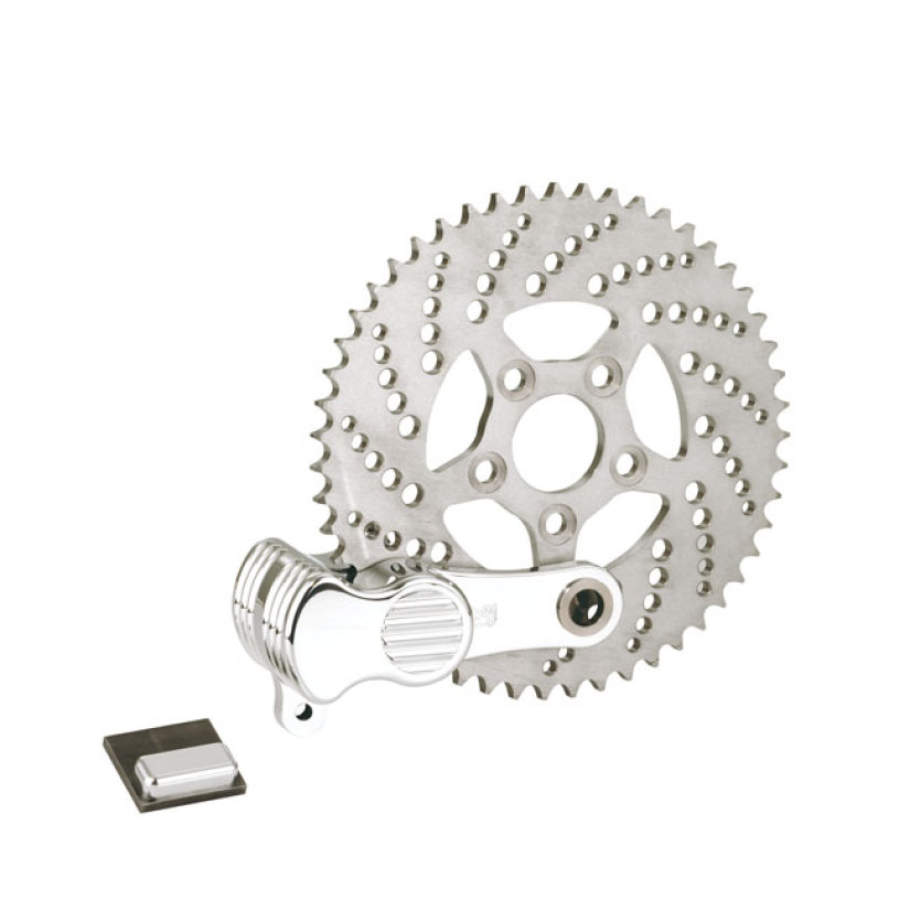 K-TECH, SPROCKET BRAKE KIT, STD STYLE DRILLED; BLACK; 51T UNIVERSAL 532107