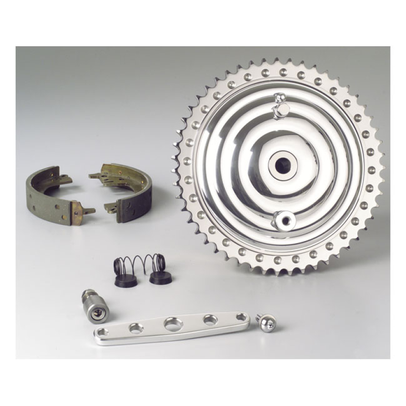 K-TECH, HYDR. BRAKE DRUM KIT CHROME FINS, RADICAL RETRO CUSTOM 532116