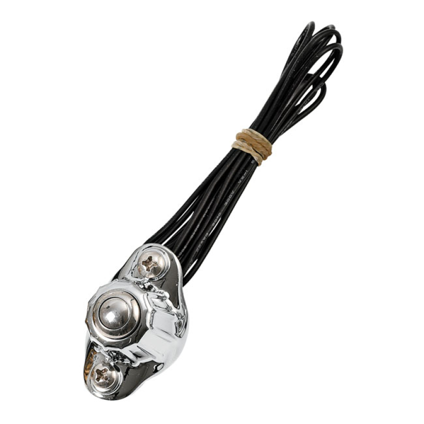 KUSTOM TECH, DELUXE HANDLEBAR SWITCH. SINGLE BUTTON CHROME FINISHED FO 532380