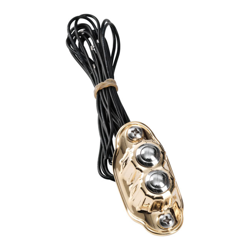 KUSTOM TECH, DELUXE HANDLEBAR SWITCH. DUAL BUTTON POLISHED FINISHED FO 532452