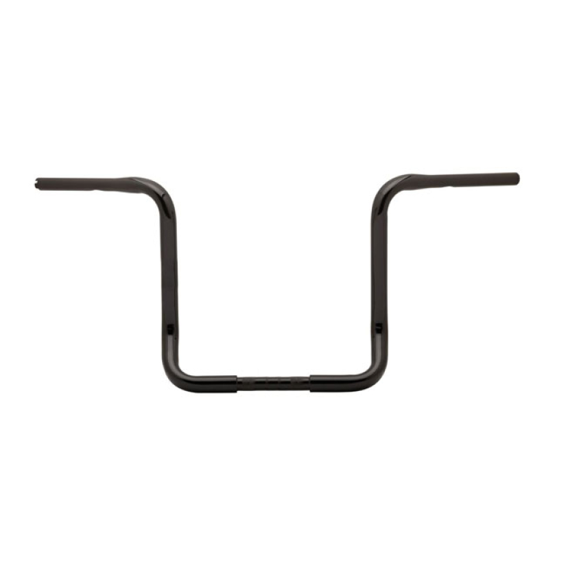 BURLY 15" BAGGER 1-1/4" HANDLEBAR BLACK POWDER COATED; STEEL; DIMPLED 533065