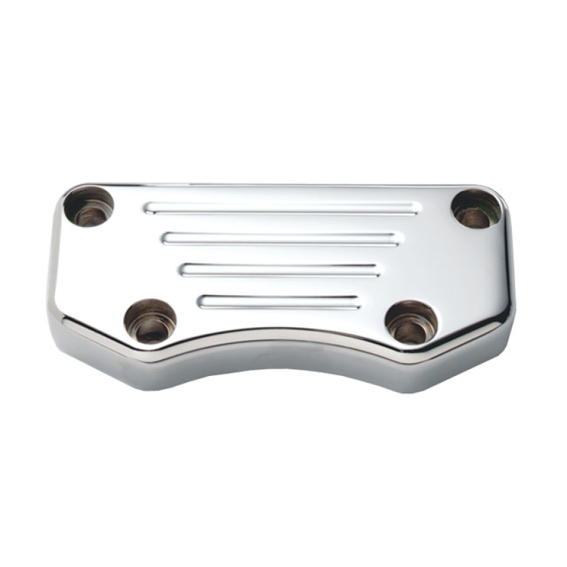 WILD1 BILLET TOP CLAMP CHROME BALL MILLED; BILLET ALUMINUM WITH EXPOSE 534036