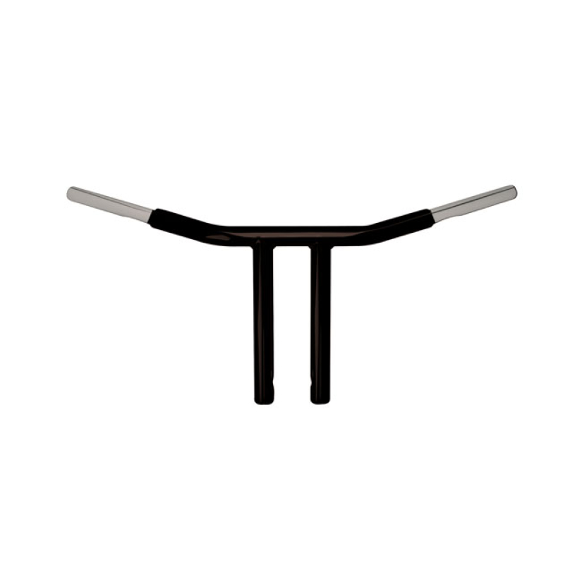 WILD1, CHUBBY 10" CHOPPER T BAR SATIN BLACK POWDER COATED; STEEL; BUIL 534086