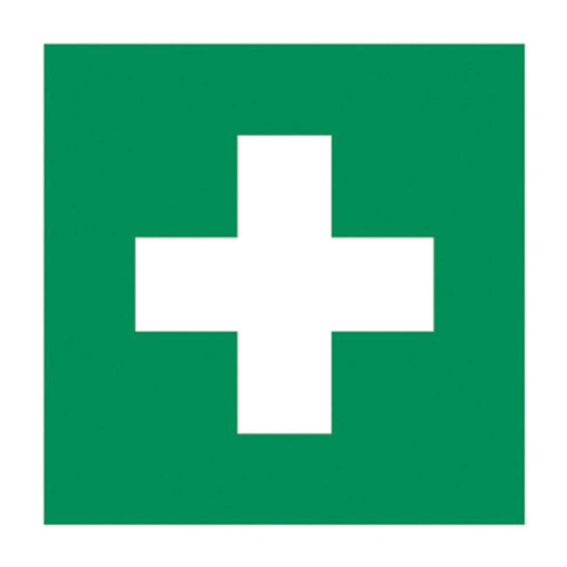 GM GREEN CROSS STICKER 100X100MM. CLEAR SYMBOLIC GREEN CROSS REFERENCE 536503