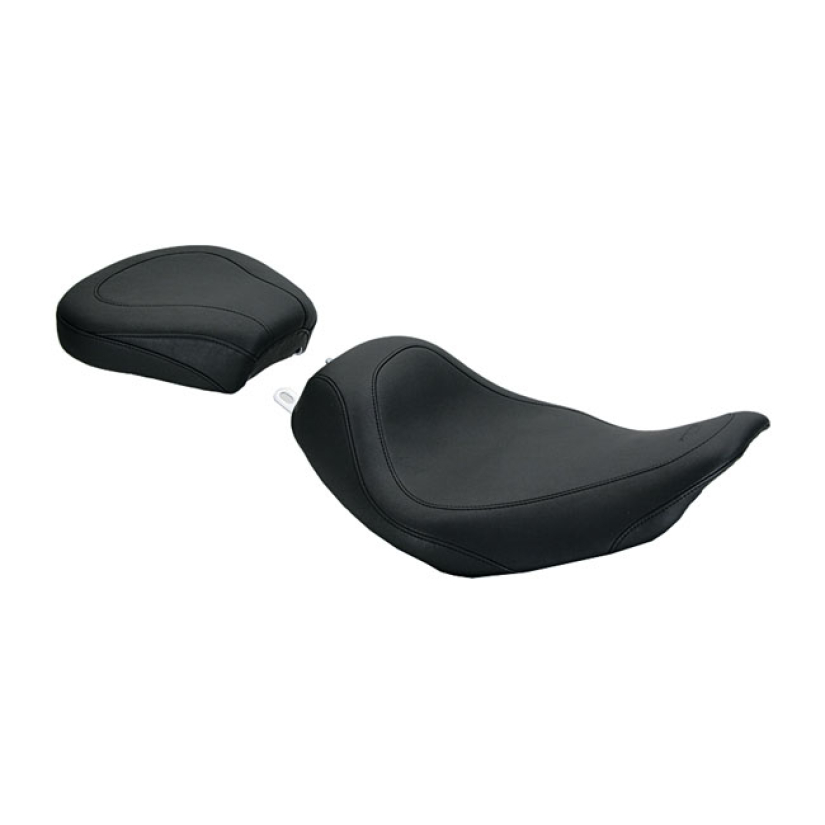 MUSTANG, WIDE TRIPPER SOLO SEAT BLACK. 14" WIDE. STANDARD STYLE STITCH 537016