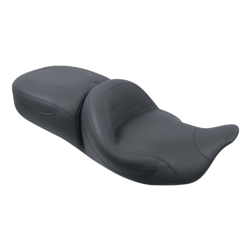 MUSTANG, SUPER TOURING SEAT. HEATED BLACK. FRONT WIDTH 19"; REAR WIDTH 537065