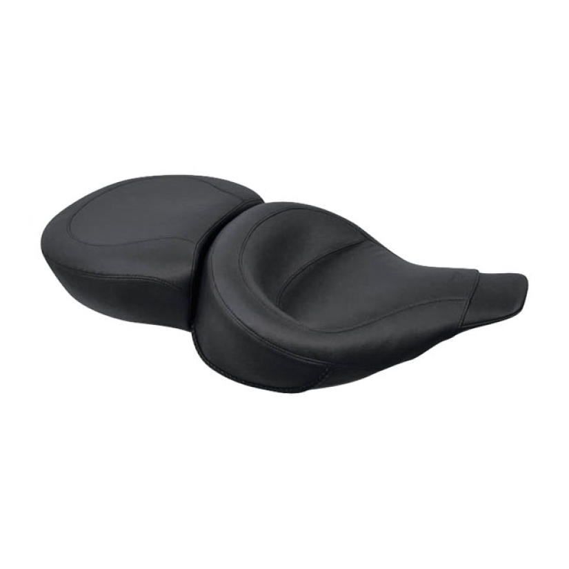 MUSTANG, WIDE TOURING SEAT BLACK. FRONT WIDTH 17"; REAR WIDTH 16". STA 537108