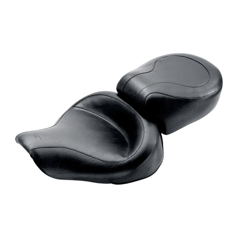 MUSTANG, WIDE TOURING SEAT BLACK. FRONT WIDTH 15"; REAR WIDTH 12". STA 537217