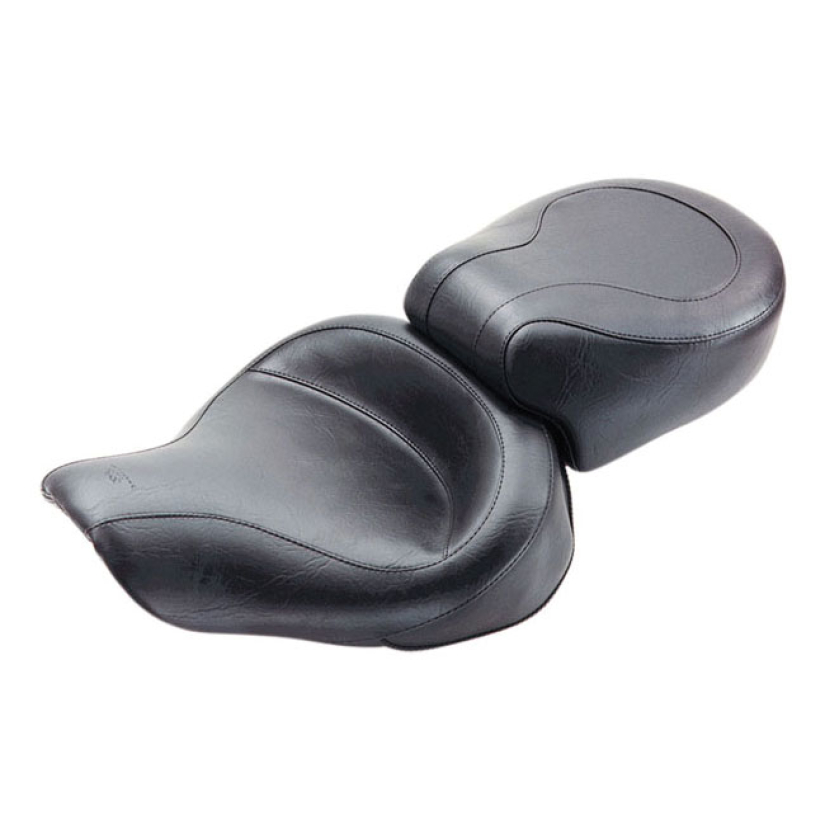 MUSTANG, WIDE TOURING SEAT BLACK. FRONT WIDTH 15"; REAR WIDTH 12". STA 537218