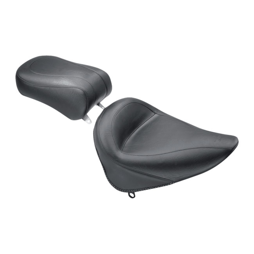 MUSTANG, STANDARD TOURING SOLO SEAT PLAIN BLACK. 14" WIDE. NOTE 1: MU 537246